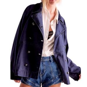 Free People canvas barn car Jacket NWT in Starless sky